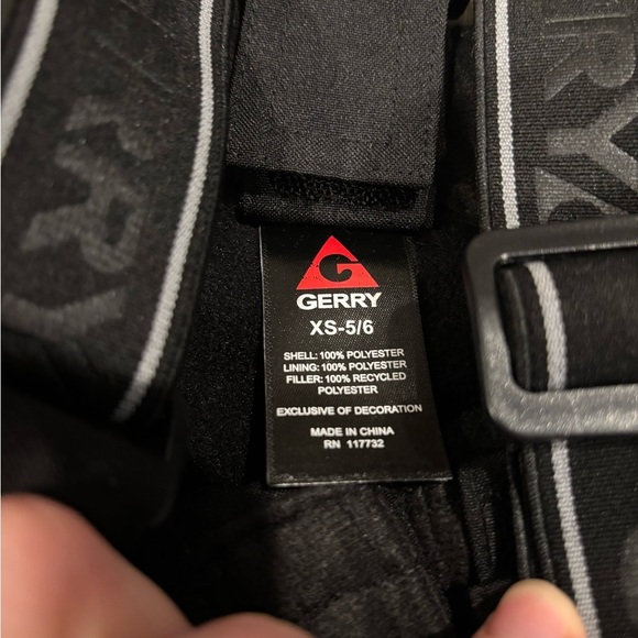 Gerry Black Suspender Snow Pants Size XS 5-6 - Picture 6 of 8